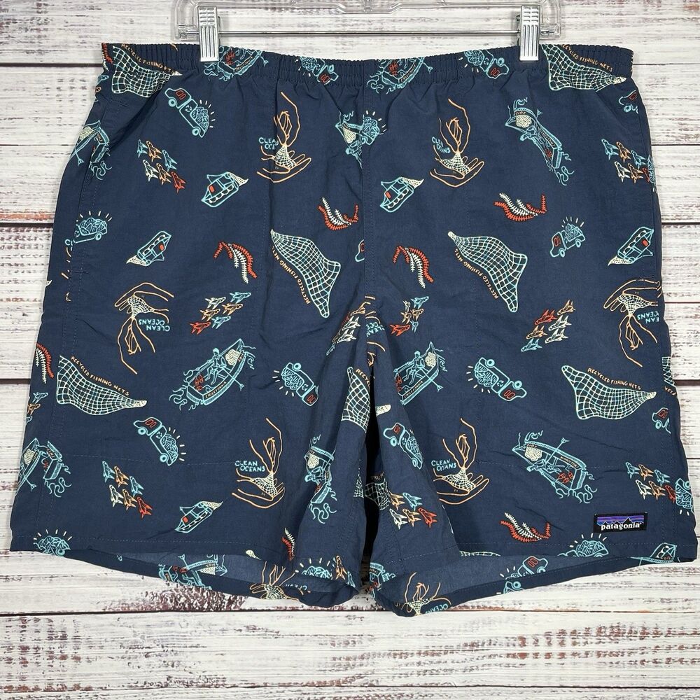 Patagonia Baggies Swim Trunks XL Netplus Shells Beach Hike Camp Shorts Pockets